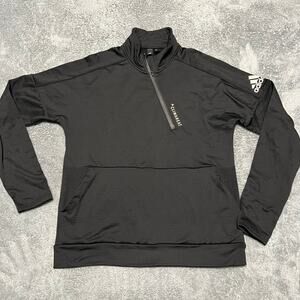 Adidas Jacket Mens Large Climaheat 1/4 Zip Pullover Jacket Black M ID
